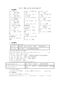 2014人教版九年级第5单元what-are-the-shirts-made-of的知识点及练习题