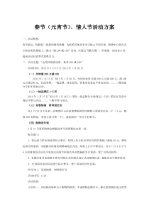 春节促销活动方案范文