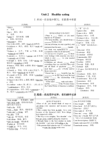 人教版英语必修三unit2知识点以及相应练习(超级好)