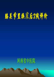 膝关节置换术后X线评价