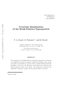 Covariant Quantization of the Brink-Schwarz Superp
