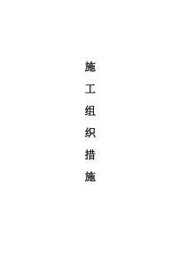 施工组织措施