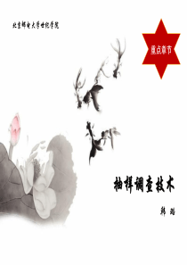 第4章 抽样调查技术要点