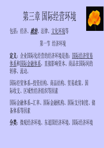 第三章国际企业经营环境