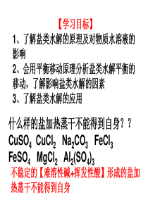 2015一轮复习一轮复习32-盐类的水解(离子浓度大小比较)