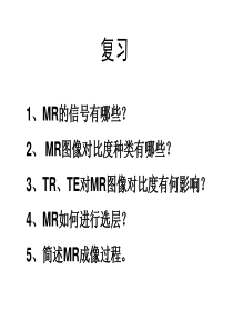 MR参数和伪影