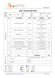 PIE工程师岗位职责说明书