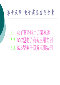 第15章 电子商务应用方案