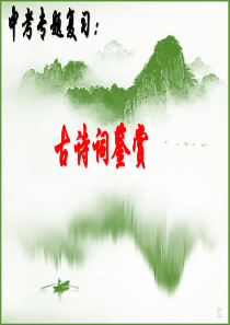 古诗词复习专题
