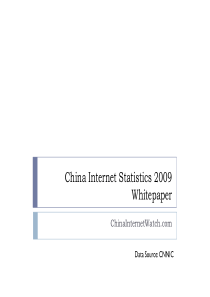 china internet statistics 2009