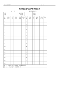 漏电保护器试跳记录