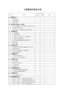 工程资料归档总目录