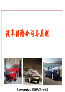 汽车保险合同与原则（PPT 78页）