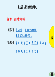 第23课-基因对性状的控制