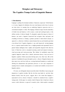 Metaphor and Metonymy The Cognitive Trump-Cards of