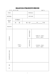 07-003 商品房买卖合同备案变更申请核准表