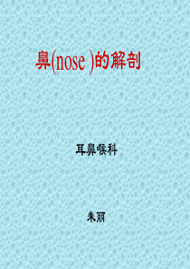 鼻的解剖