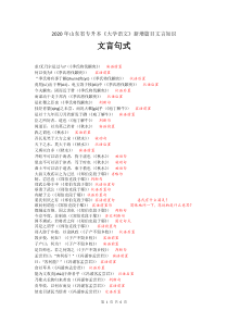2020年山东省专升本《大学语文》新增篇目文言知识——文言句式