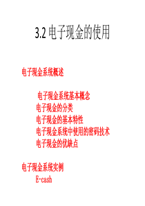 3.2 电子现金的使用