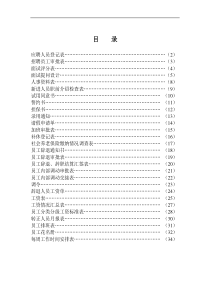 非常实用全面的人力资源HR管理表格