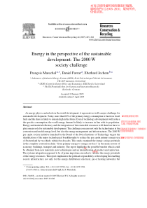 Energy in the perspective of the sustainable devel