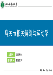肩关节相关解剖与运动学特征