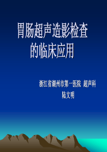 胃肠超声造影