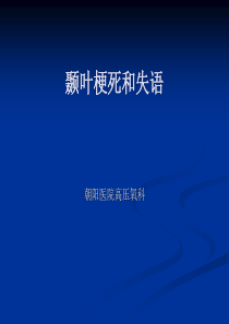 颞叶梗死和失语