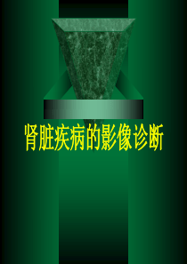 肾脏疾病的影像诊断