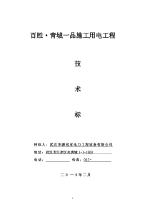 百胜标书技术标汇总