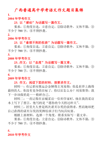 广西普通高中学考语文作文题目集锦