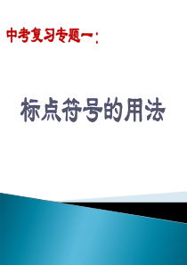 中考复习标点符号用法资料