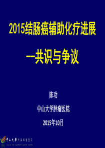 结肠癌辅助化疗的共识与争议(2015.10)