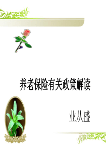 养老政策解读(讲稿)