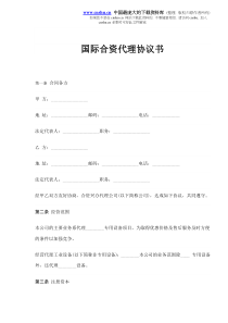 国际合资代理协议书(doc6)