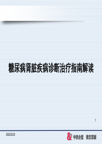 糖尿病肾脏疾病诊断治疗指南