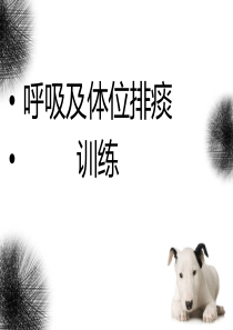 呼吸及体位排痰训练
