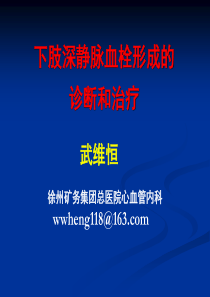 下肢深静脉血栓形成的诊断和治疗