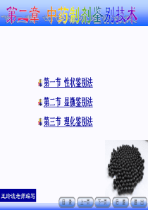 中药制剂检测技术 第二章  中药制剂的鉴别技术