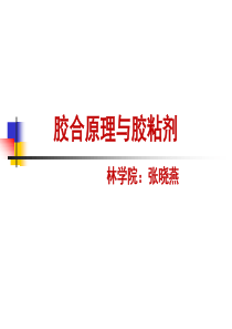 胶黏剂―胶合原理与胶粘剂