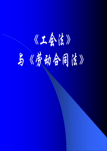 《工会法》与《劳动合同法》工会干部培训课件