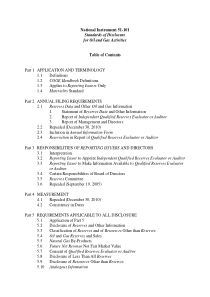 NI 51-101Standards of Disclosure for Oil and Gas A