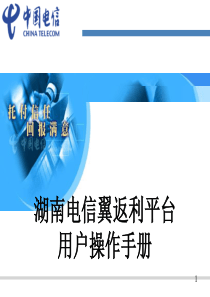 湖南电信翼返利平台用户实操宝典