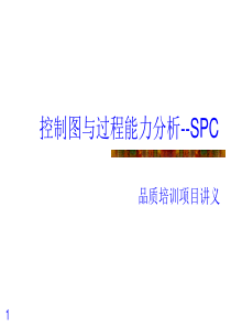 质量SPC 控制图与过程能力分析―公司培训用