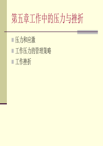 6章工作压力管理
