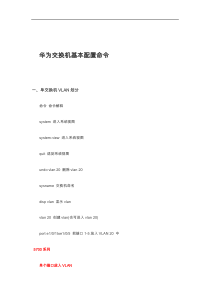 华为交换机基本配置命令