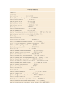 华为路由器常用