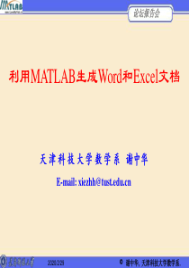 利用MATLAB生成Word和Excel文档