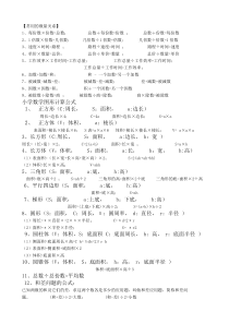 2018新人教版六年级下册数学知识点