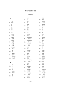 HSK四4级-词汇页